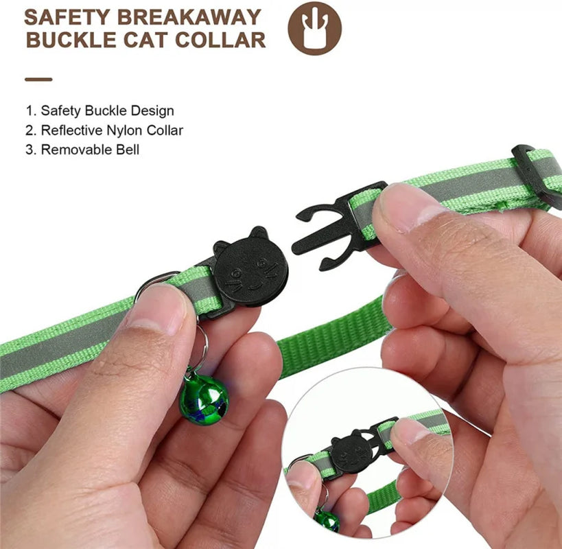 Airtag Cat/Dog Collar Pet Colored Reflective Collar Silicone anti Loss Pet Collar (Without Tracker)