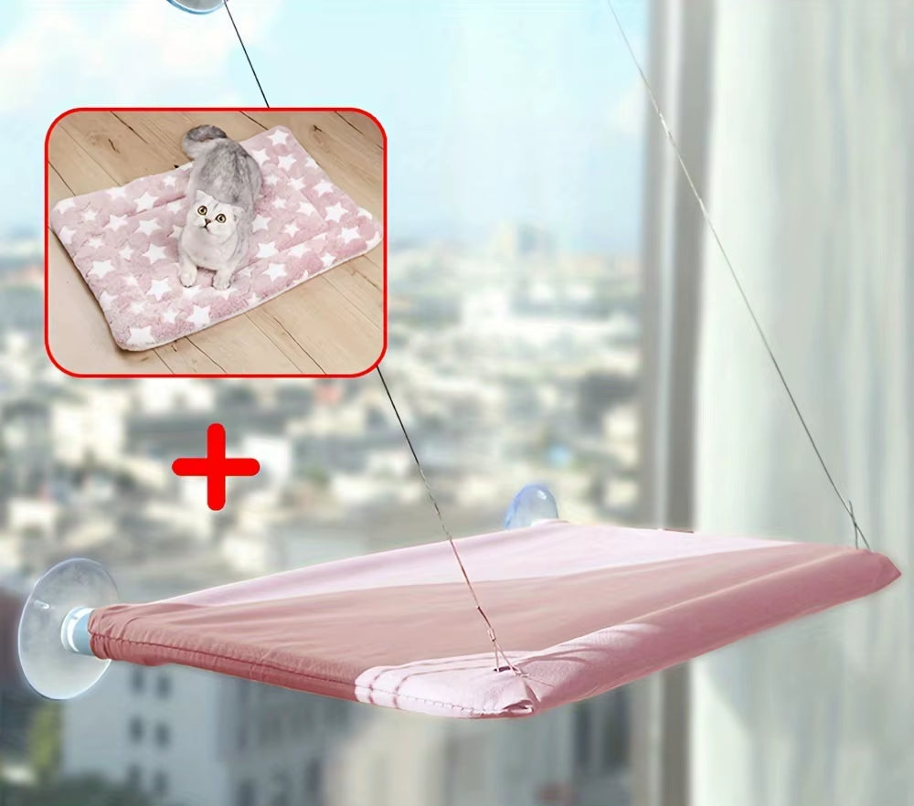 Hanging Cat Bed Pet Cats Hammock Aerial Pet Bed House Kitten Climbing Frame Sunny Window Seat Nest Bearing 20Kg Cat Accessories