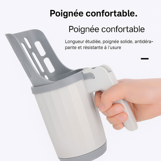 Pelle à litière avec support et sacs