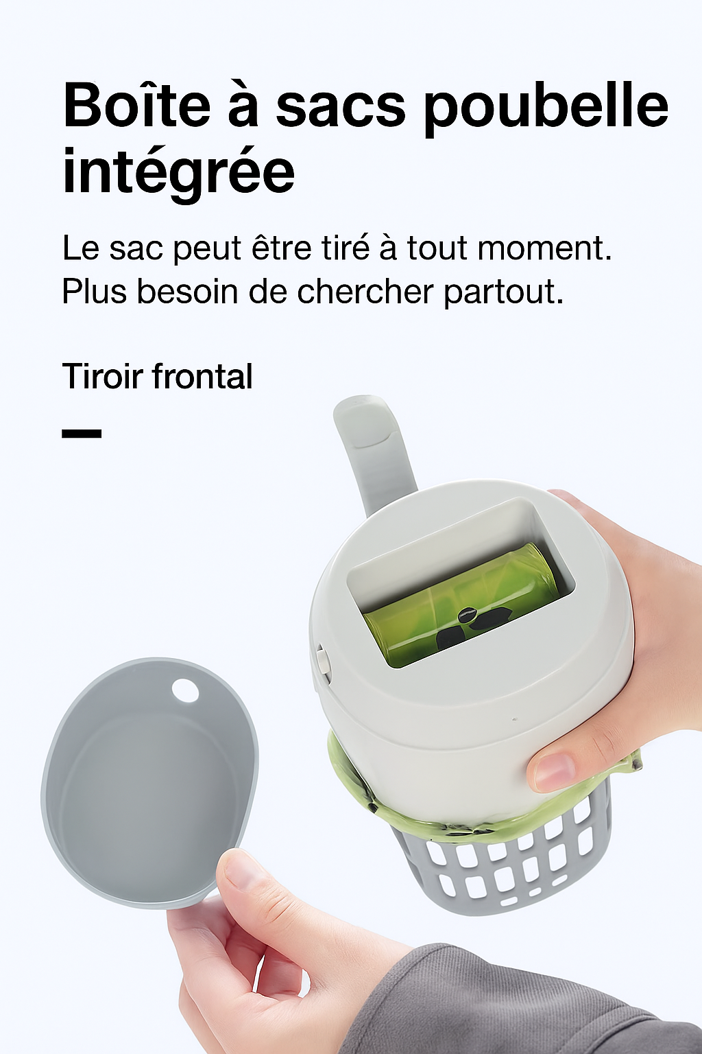 Pelle à litière avec support et sacs